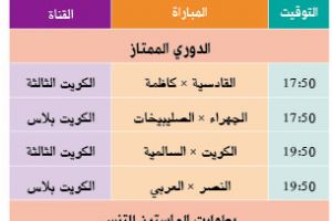 تشاهدون اليوم وأين تذهب