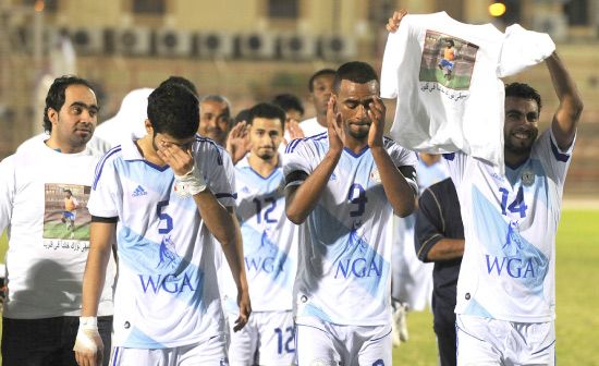 النجماوية يهدون الفوز للراحل محمد نور الدين-تصوير عيسى ابراهيم