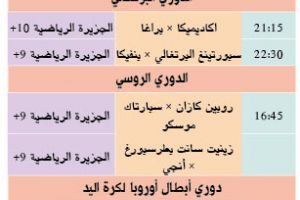 تشاهدون اليوم وأين تذهب  