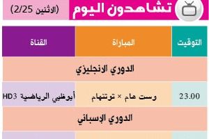 تشاهدون اليوم