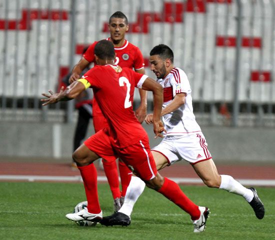 من لقاء منتخبنا ولبنان أمس - تصوير عيسى إبراهيم