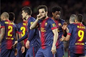 برشلونة يلتهم ريال مايوركا احتفالا بفيلانوفا وأبيدال