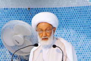 قاسم: نحن أهل البحرين جميعاً نتحمل مسئوليتنا في ألا ينزلق الوطن لحالة الانفجار الأمني