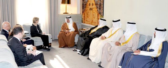 سمو ولي العهد مستقبلاً مساعدة وزير الخارجية الأميركي لشئون الشرق الأدنى