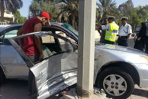 إصابة 3 أشخاص بتصادم 3 مركبات بمدخل بوقوة... (شاهد الصور)