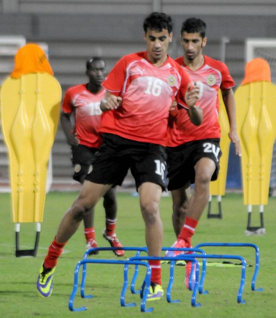 من تدريبات منتخبنا أمس