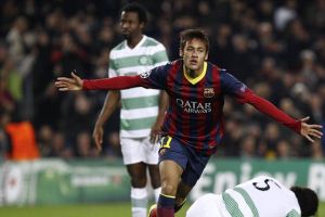 هاتريك نيمار يقود برشلونة لتمزيق شباك سلتيك