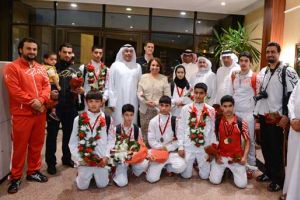 استقبال رسمي لابطال الكاراتيه المحملين ب12 ميدالية عالمية