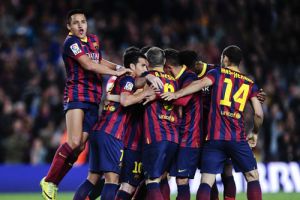 ركلة حرة من ميسي تقود برشلونة للفوز على بيلباو في اسبانيا