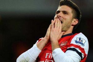 الإصابة قد تحرم ارسنال من جهود جيرو أمام بشكتاش