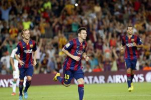 ثنائية ميسي تقود برشلونة لبداية جيدة في الدوري الأسباني 