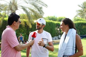 ناصر بن حمد يشيد بمشاركة البيطار في سباق اكواثلون الريتز كارلتون