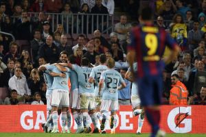 سيلتا فيجو يعمق جراح برشلونة بهدف لاريفي وريال مدريد يرتقي لصدارة الدوري الأسباني