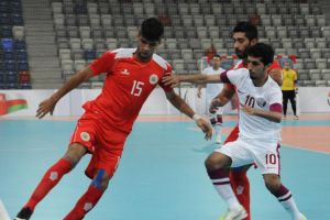 خسارة منتخب الصالات البحريني من قطر