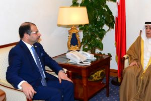 محمد بن مبارك يستقبل رئيس 'النواب' العراقي ويؤكدان أهمية الزيارات لتطوير العلاقات الثنائية