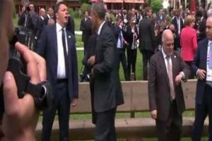 فيديو تجاهل أوباما للعبادي يسرق الأضواء من مشاركته في قمة السبع