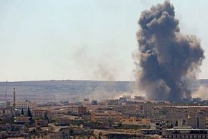 شاهد: انفجار يهز كوباني في سوريا