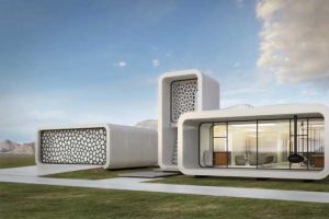 أول مبنى مكتبي في العالم مطبوع بتكنولوجيا الطباعة ثلاثية الأبعاد بالكامل في دبي