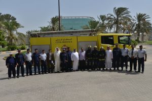 الدفاع المدني ينفذ تمرين لعملية إخلاء لمبنى وزارة العمل