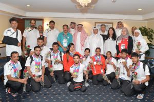 استقبال حافل لبعثة الأولمبياد الخاص البحريني