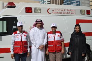 الهلال الأحمر البحريني يشارك بعثة الحج الطبية بتوفير سيارة اسعاف ومسعف