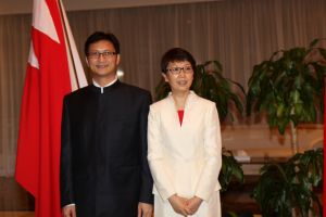 شاهد صورحفل استقبال أقامته السفارة الصينية في البحرين مساء أمس  