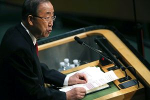 بان كي مون يفتتح أعمال الجمعية العامة للأمم المتحدة بدعوة أوروبا للتحرك في أزمة اللاجئين