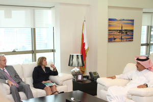 رئيس هيئة تنظيم سوق العمل يستقبل السفير الاميركي مع وفد الخارجية الاميركية