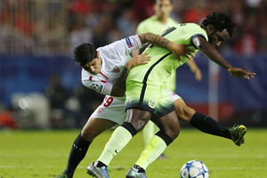 سيتي في دور 16 لدوري الابطال بالفوز على أشبيلية