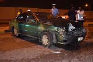 شاهد الصور... إصابة بحرينية بتصادم مركبتين بشارع أم النعسان بالرفاع