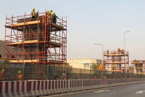 شاهد الصور... استمرار العمل في موقع بناء مترو العاصمة السعودية الرياض.