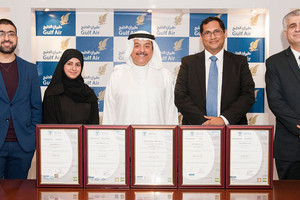 'طيران الخليج' أول ناقلة في العالم يتم اعتماد نظم إدارتها لتقنية المعلومات في 5 شهادات آيزو مختلفة