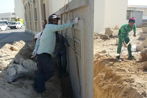 شاهد الصور ..البدء في تثبيت سور جديد لمقبرة كرانة والحلة