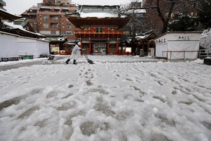 اليابان تتعرض لعاصفة ثلجية قوية