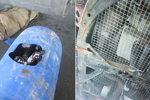 إحباط محاولة تهريب 415 زجاجة و83 لتراً من الخمور عبر جسر الملك فهد