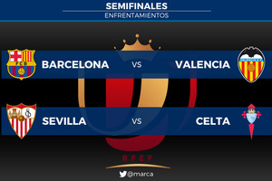 برشلونة يواجه فالنسيا في قبل نهائي كأس ملك أسبانيا