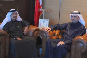 الجودر يستقبل المقلة ويطلع على خطط نادي البحرين للتنس ورزنامة مسابقاته وبطولاته