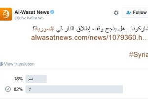 82 % من المشاركين في تصويت 'الوسط': الهدنة في سورية لن تنجح