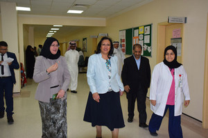 وزيرة الصحة تقوم بزيارة تفقدية لعيادة ومركز البديع والشيخ جابر الصباح