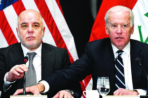 بايدن يعزي العبادي في ضحايا (الأحد)... ويبحث معه إعمار مناطق بالعراق