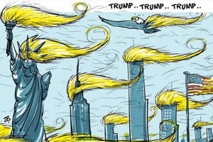 كاريكاتير 'نيويورك تايمز': تصريحات ترامب تشعل النيران  