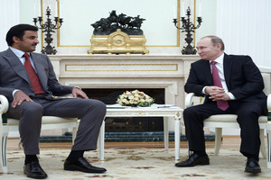 الكرملين: أمير قطر يشيد خلال حديثه مع بوتين بالجهود الروسية لتسوية الوضع في سورية