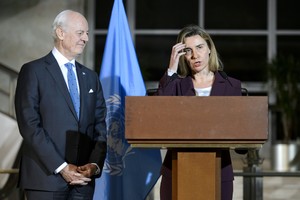 دي ميستورا وموغيريني: الحل السياسي بسورية هو السبيل الوحيد لمكافحة الإرهاب