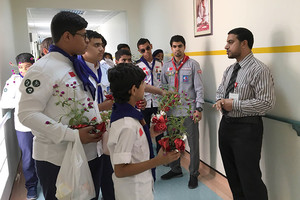 كشافة الدراز البحرية تزور دار رعاية المسنين بالمحرق