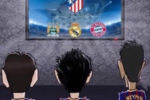 كاريكاتير... حال ثلاثي برشلونة 'msn' بعد الخروج من دوري أبطال أوروبا