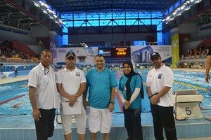 منيرة شويطر تساهم في إدارة وتحكيم بطولة H2O الدولية للسباحة