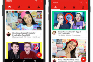 تصميم جديد لصفحة 'youtube' الرئيسية على أندرويد وآيفون