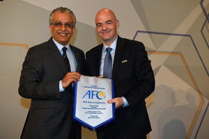 سلمان بن ابراهيم يلتقي رئيس الاتحاد الدولي إنفانتنيو