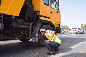 بالصور ..تطاير أجزاء من رأس آسيوي صدمته شاحنة بسلماباد