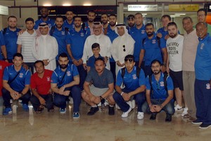 وفد 'الشباب والرياضة' يستقبل فريق المنامة ثالث البطولة الخليجية لكرة السلة